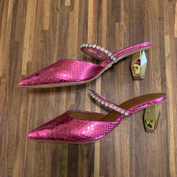 Kurt Geiger Pink Metallic Heels - Picture 4 of 14